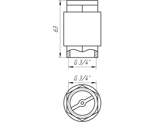 Клапан зворотного ходу води SELBA 3/4″ SL1541 - SELBA