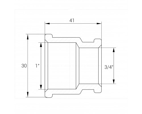 Муфта редукційна латунна 1″ВР х 3/4″ВР ливарна А0313А VA - VA