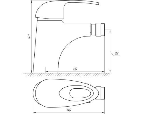 Змішувач для біде Globus Lux Smart GLSM-0106 - Globus Lux