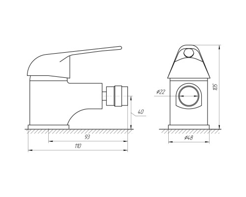 Змішувач для біде Globus Lux Sena GLS-106 - Globus Lux