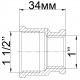 Муфта редукционная латунная 1 1/2″ВР х 1″ВР литейная 309Б