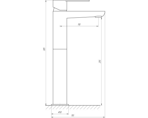 Змішувач для умивальника TOPAZ BARTS TB 07203-H36 - TOPAZ