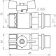 Кран кульовий з американкою Q PROFESSIONAL QP003 PN40 1″ антипротікання, Білий метелик - Quality Professional