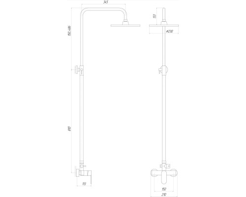 Душевая система TOPAZ BARTS TB 07702-H36