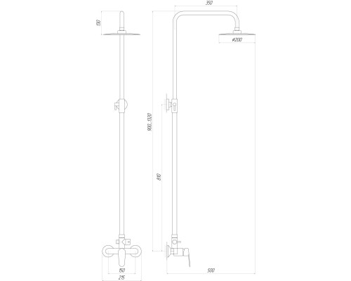 Душова система TOPAZ ZARA TZ 13702-H37 - TOPAZ