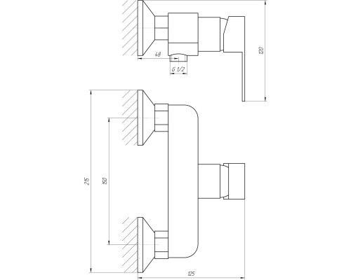 Змішувач для душу Globus Lux Milano GLM-0105N - Globus Lux