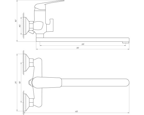 Змішувач для ванни Globus Lux Koln GLK-0208 - Globus Lux