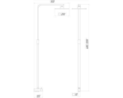 Душевая колонна Globus Lux MILANO GL-BAR-0707