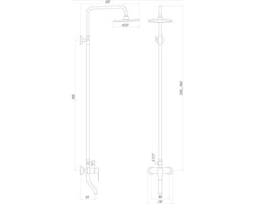 Душова система DOMINO TORINO KIT-VAN-DS0034 - DOMINO