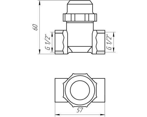 Фільтр грубого очищення SOLOMON 1/2″ ВВ нікель з відстійником (8014) TD1052 - Solomon