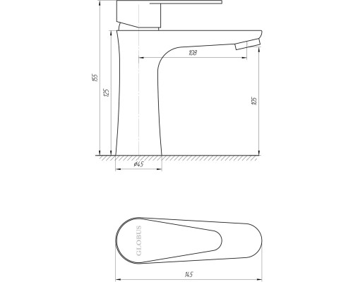 Змішувач для умивальника Globus Lux MAIN SM-101 - Globus Lux