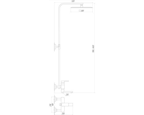 Душова система Globus Lux MILANO GLM-0007 - Globus Lux