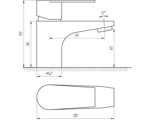 Змішувач для умивальника Globus Lux SHA-101M - Globus Lux