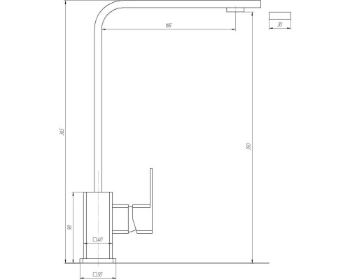 Смеситель для кухни Globus Lux SHK-203S-P