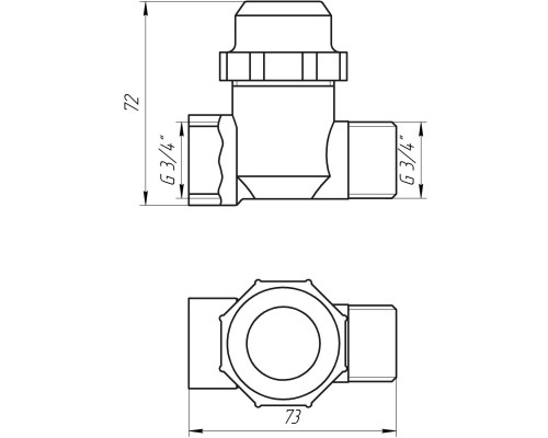 Фільтр грубого очищення SOLOMON 3/4″ ЗВ нікель з відстійником (8015) TD1053 - Solomon