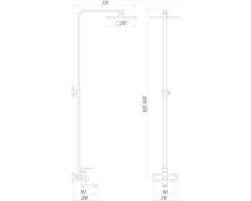 Душова система Globus Lux SICILIA VAN-SBQ-SH-02 - Globus Lux