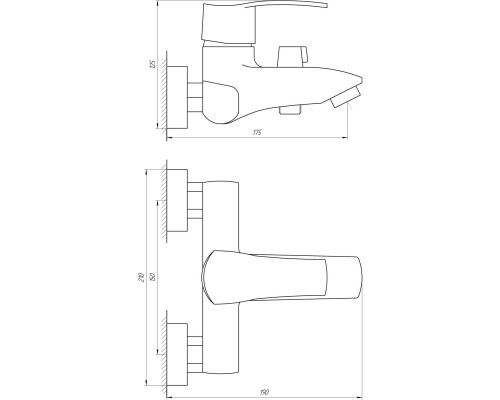 Змішувач для ванни Globus Lux QUEENSLAND GLQU-102N - Globus Lux