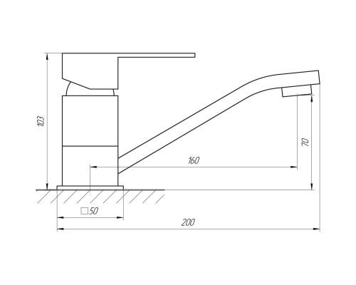 Змішувач для умивальника Globus Lux Milano GLM-0103M - Globus Lux