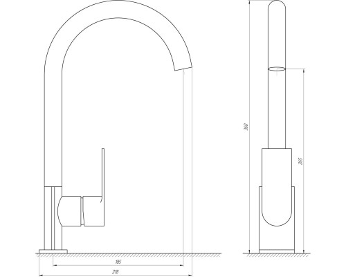 Змішувач для кухні Globus Lux Niagara GLN-0203S - Globus Lux