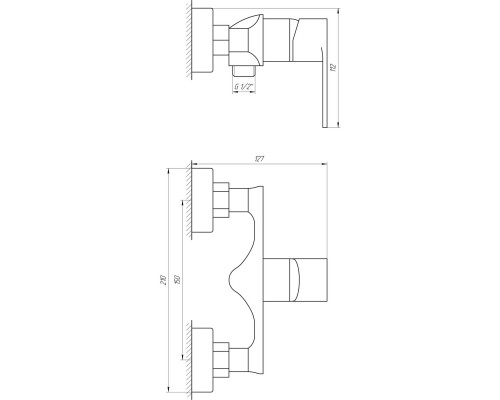 Змішувач для душу Globus Lux Niagara GLN-0105N - Globus Lux