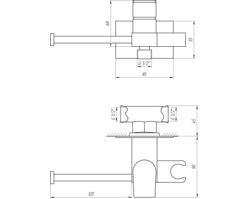 Змішувач гігієнічний Globus Lux GLN-4-106MIX - Globus Lux