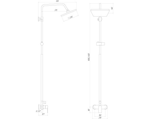 Душевая система Globus Lux NIAGARA GLN-0005