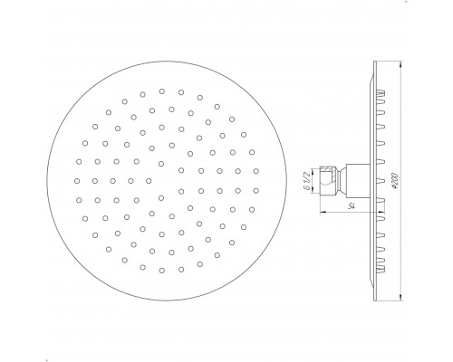 Душевая лейка Globus Lux ST-0200-R