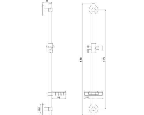 Душевая стойка Globus Lux DS-1106-CR