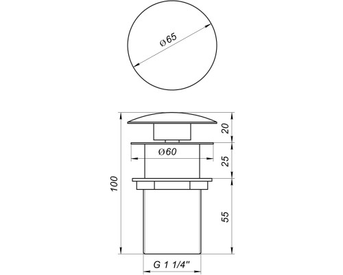 Донний клапан Globus Lux HG15-02A BR (Click-clack) - Globus Lux