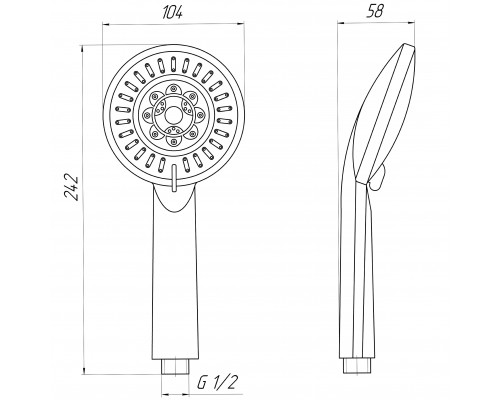 Душова лійка Globus Lux RAYS NSD-780-1-LUX Blister - Globus Lux