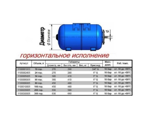 Гідроакумулятор 50л Zilmet ultra-pro 10bar ( 1100005005 ) - Zilmet