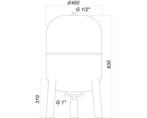 Гідроакумулятор 80л Zilmet ultra-pro 10bar ВЕРТИКАЛЬНИЙ ( 1100008004 ) - Zilmet