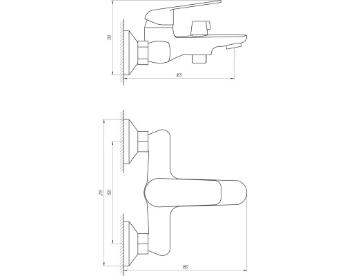 Змішувач для ванни Globus Lux Koln GLK-0102N - Globus Lux