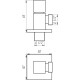 Кран напівобертовий кутовий SOLOMON 1/2″х1/2″ CUBE 7078 - Solomon