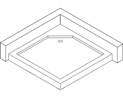 Душовий піддон квадратний LUBAWA SL80F (SL80) BRAVO (1уп.) - BRAVO