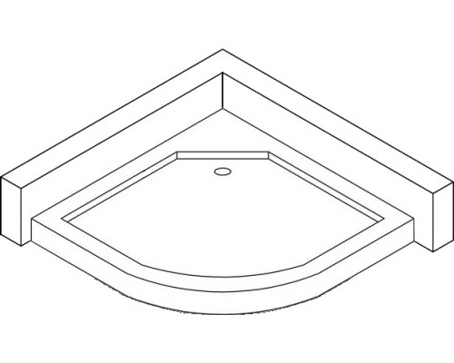 Душовий піддон півкруглий NYSA RL90F (RL90) BRAVO (1уп.) - BRAVO