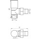 Кран вентильный угловой с американкой SOLOMON 1/2″ CHROM 1845