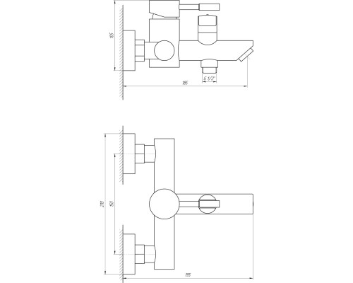 Змішувач для ванни Globus Lux ALPEN SBT1-102NE - Globus Lux