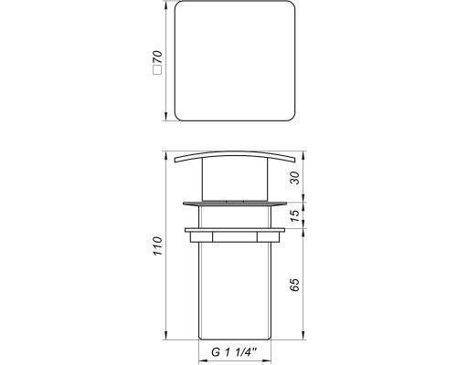 Донний клапан Globus Lux HG-057B (Click-clack) - Globus Lux