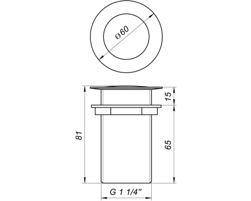 Донный клапан Globus Lux HG-053B (Click-clack)