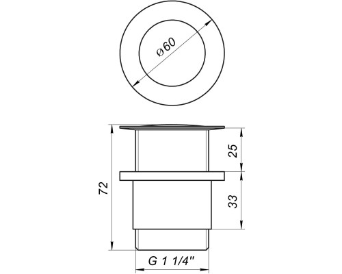 Донний клапан Globus Lux HG-041B (Click-clack) - Globus Lux