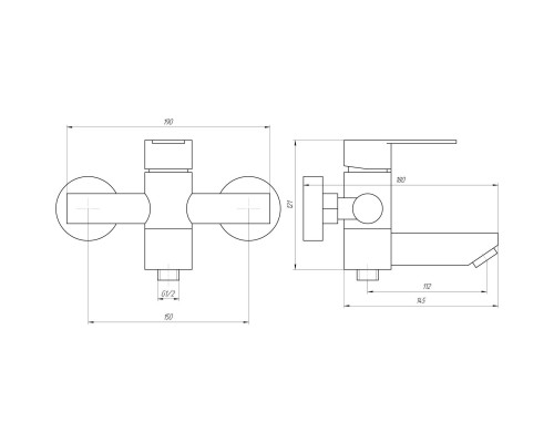 Змішувач для ванни Globus Lux RING SR-102N - Globus Lux