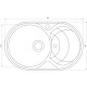Гранитная мойка Globus Lux LUISE песчаный 780х500мм-А0004