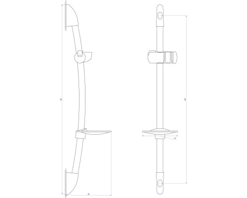 Душова стійка Dishi L106C (2шт. в коробці) - Dishi