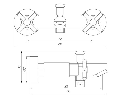 Змішувач для ванни Globus Lux DUKAT SD4-102 - Globus Lux