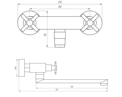 Змішувач для кухні Globus Lux DUKAT SD4-104 - Globus Lux