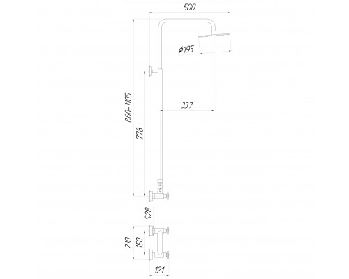 Душова система Globus Lux DUKAT SD4-SH-02 - Globus Lux