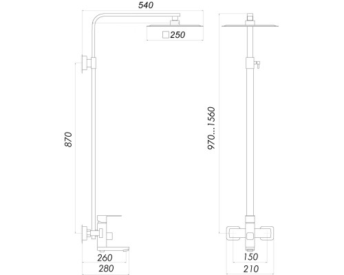 Душова система Globus Lux SICILIA PLUS-SBQ-SH-02-304 - Globus Lux