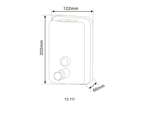 Дозатор жидкого мыла HOTEC 13.111 Stainless Steel