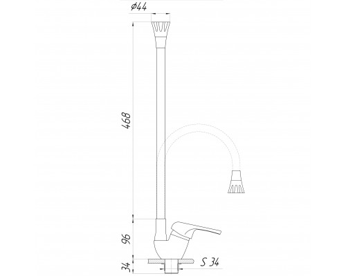 Змішувач для кухні Globus Lux Solly GLSO-0203SA-G03 - Globus Lux